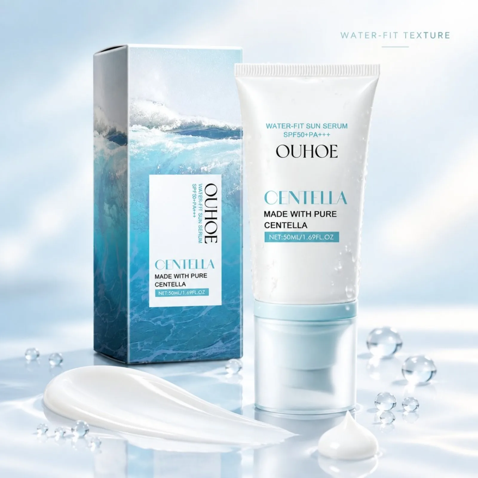 SPF50+ Sunscreen Centella Lotion Long-Lasting Sun Protection Non-Greasy Strong UV Protection Prevent Sunburn Face Skin Care