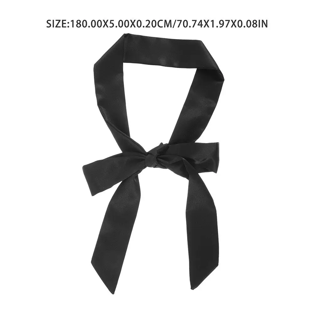 2Pcs Women Silk Belt Black Satin Bow Tie Adjustable Waist Sash Bridal Wedding Evening Dress Accessory Formal Gown Sash image 6