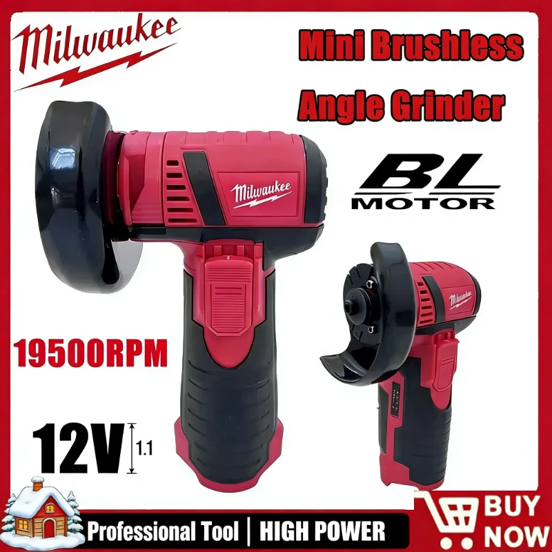 ميلووكي فرش طاحونة زاوية كهربائية آلة قطع صغيرة لقطع الماس أداة الطاقة اللاسلكية القابلة لإعادة الشحن ل 12 فولت