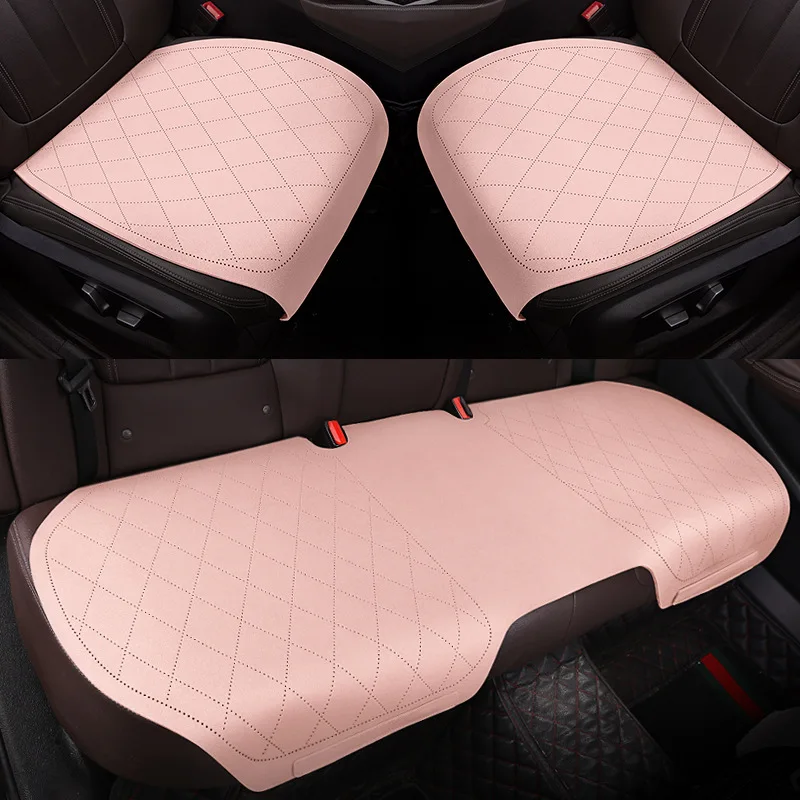 New Car Seat Cover Suede Leather Cars Seat Cushion Seat Protector Pad For Skoda Octavia Fabia Karoq Kamiq Roomster Kodiaq Rapid