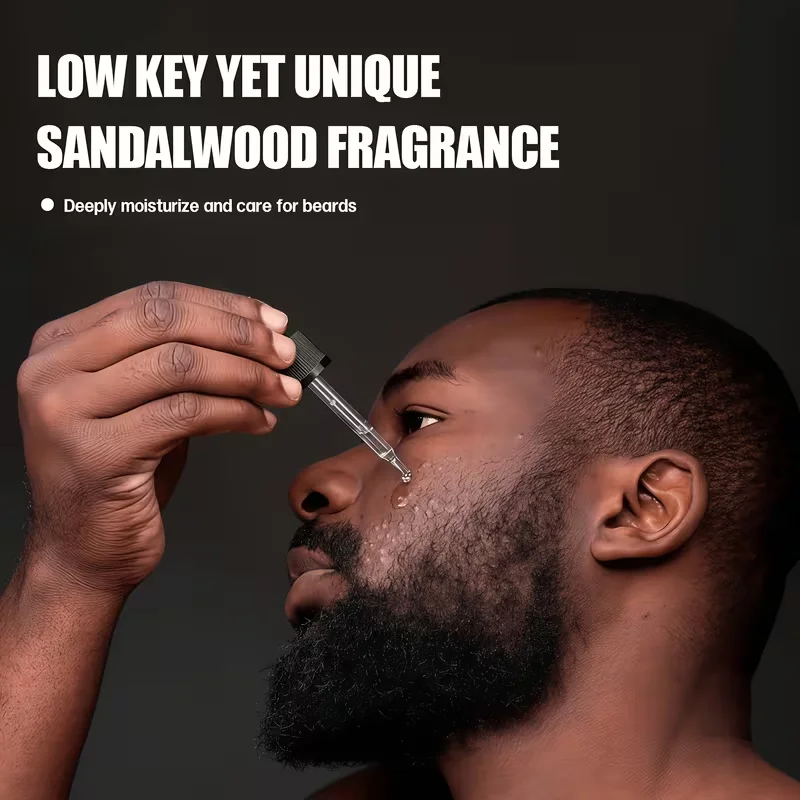【Moisturizing and Oil-Controlling for All Seasons, Instantly Moisturizes and Softens】1.01 oz Men's Beard Care Oil: Use Once to Make Beard Smooth, Strong, Nourish the Roots, Provide Long-Lasting Hydration, and Leave a Lasting Fragrance