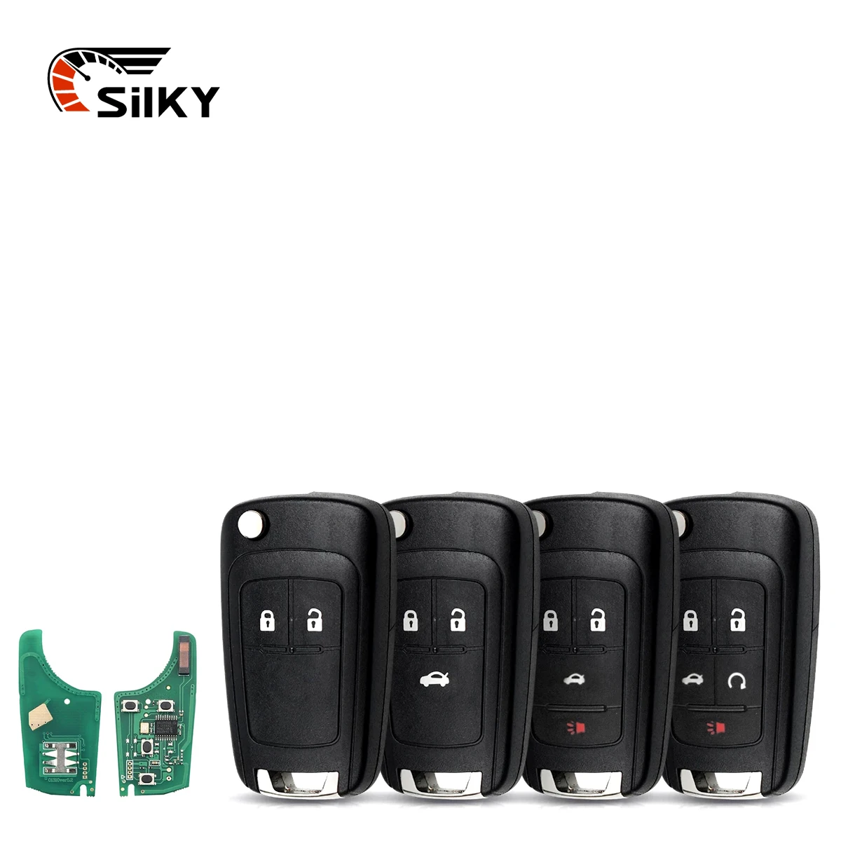 SilkY Car Remote Key For Chevrolet Cruze Sail Orlando Malibu Aveo Spark 315/433 MHz ID46 Chip Auto Smart Control Flip Key