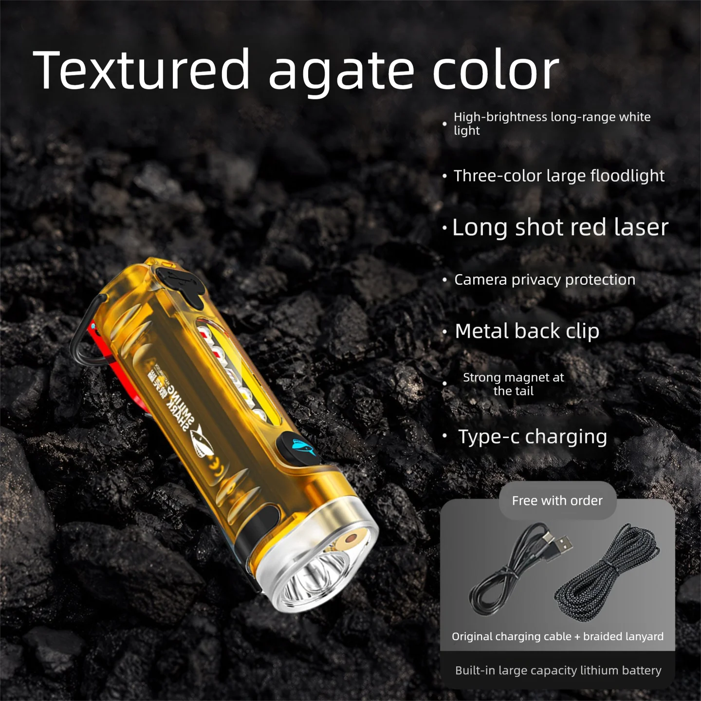 Smiling Shark | Portable Ultra Bright Multifunctional Laser Pointer Flashlight