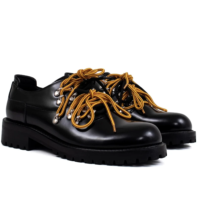 

American Derby Shoes for Men's Colorful Lace Up Casual Workwear Shoes Male Genuine Leather Breathable Street Fashion Dress Shoes