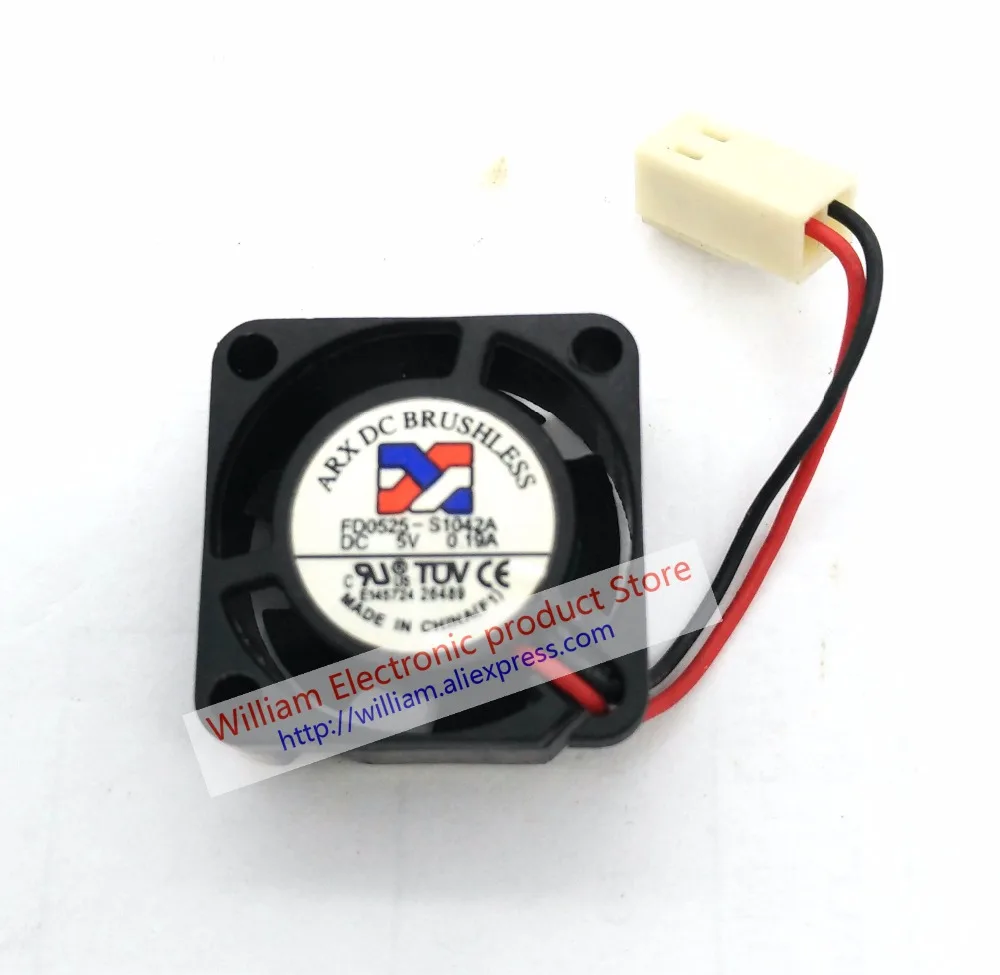 The Cooling Fan for Hard Disk FD0525-S1042A DC5V 0.19A FD1225-S1042A DC12V 0.09A 25*25*10MM 2Lines