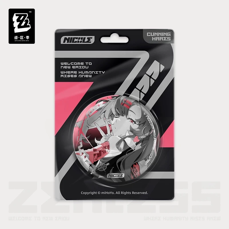 Official ZenlessZoneZero, Genuine Anime, Film & Art Series, Gaming Merchandise, Reflective Pins, Brooches, Cunning Rabbit House