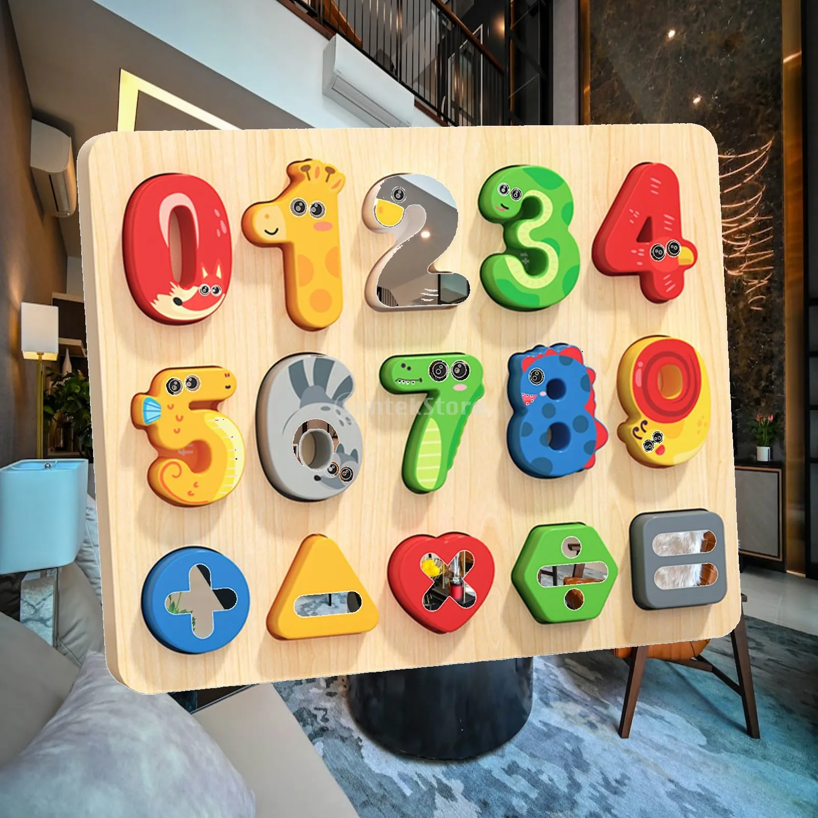 Wooden Number Puzzle Fine Motor Skill Preschool,Learning Toy,Early Educational Girls Ages 3 4 5 And Up Gifts
