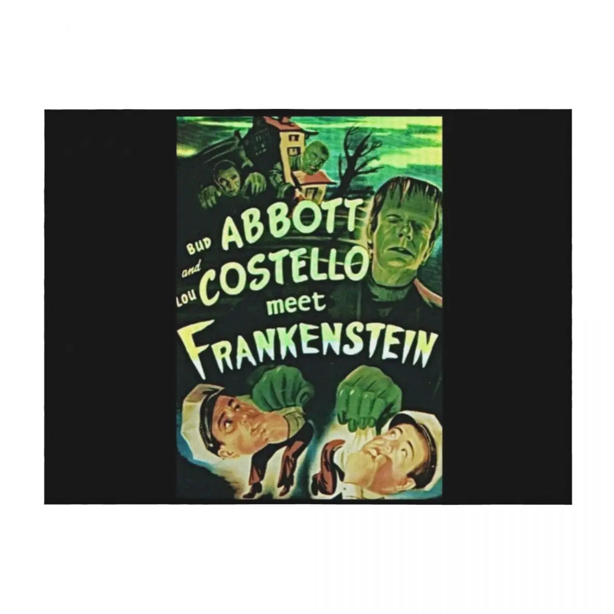 

Abbott and Costello meet Frankenstein Classic . Throw Blanket Furry Blankets For Baby Thins Beach Blankets