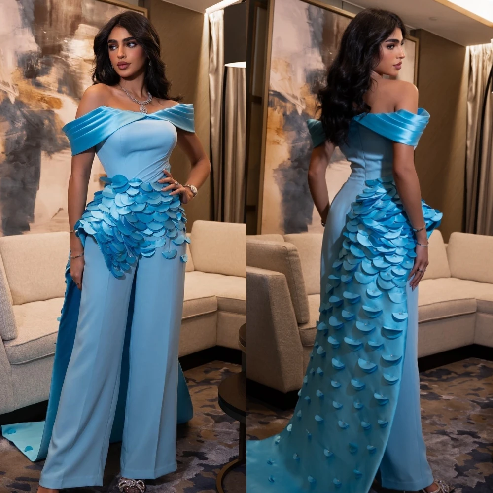 

Customized Fashion Sizes Available Off-the-shoulder Formal Ocassion Gown Tassel Charmeuse Evening Dresses es