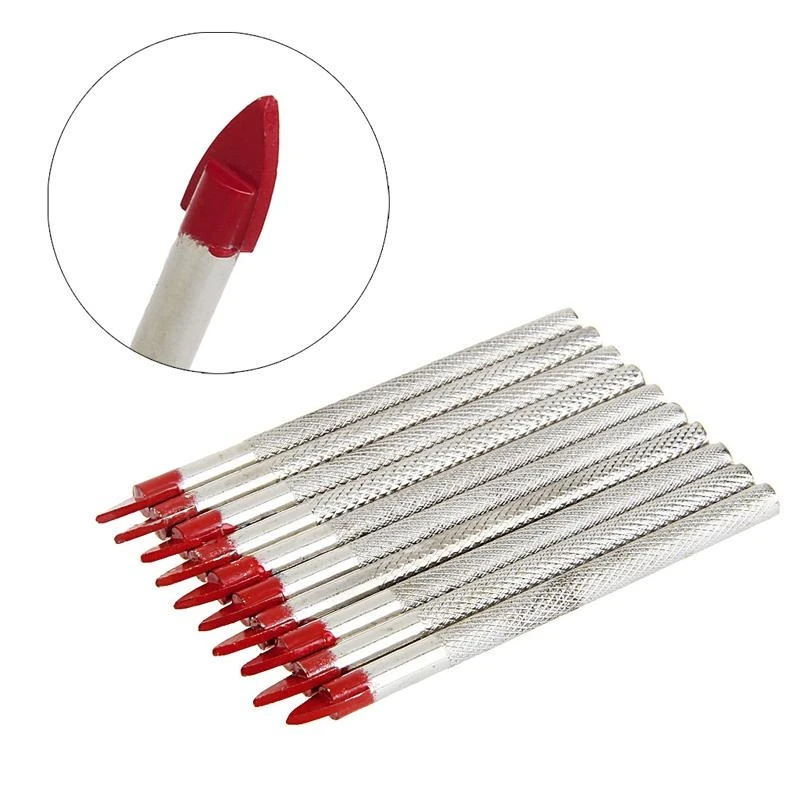 

Y1ad 10pcs Стеклянная плитка керамическая буровая набор 3/16 "Хвостого хвостого карбида