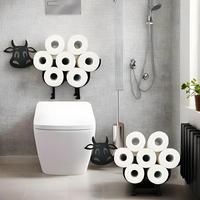 Toilet Paper Holder Toilet Paper Holder Wall Mount Freestanding Storage Rack Non-Slip Organizer Calf-Themed Decor For Home
