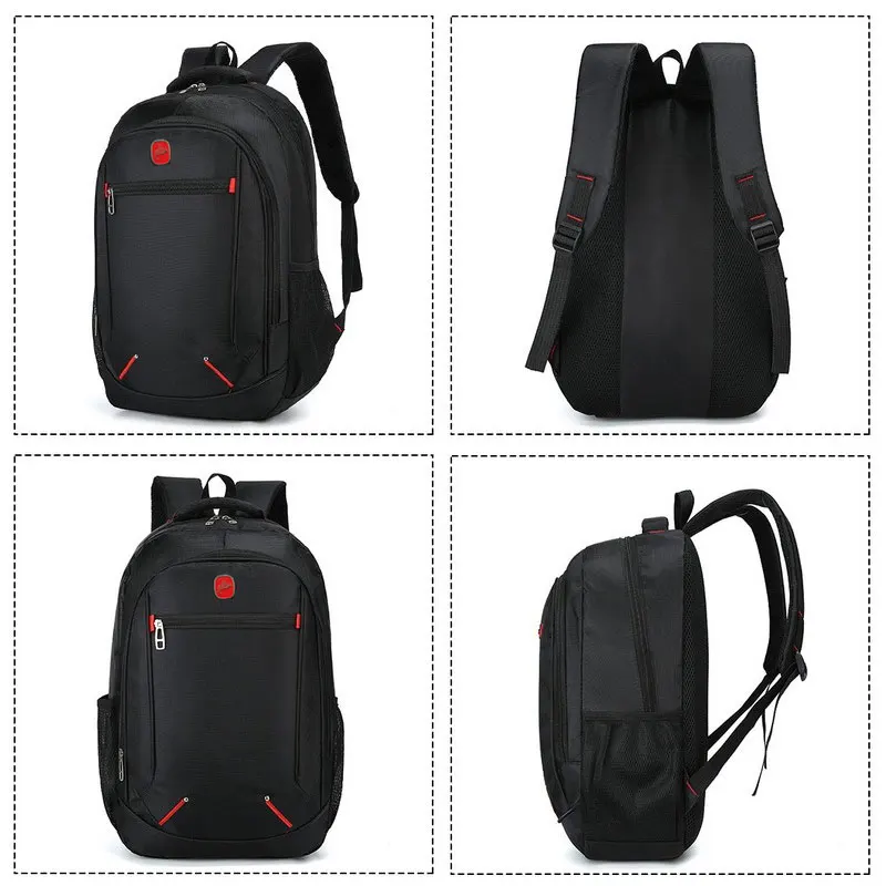 Große kapazität Student Schule Tasche Casual Einfarbig Rucksack Material Oxford Männer Neue Rucksack Multi-funktionale Einfache Tasche – Detail 8