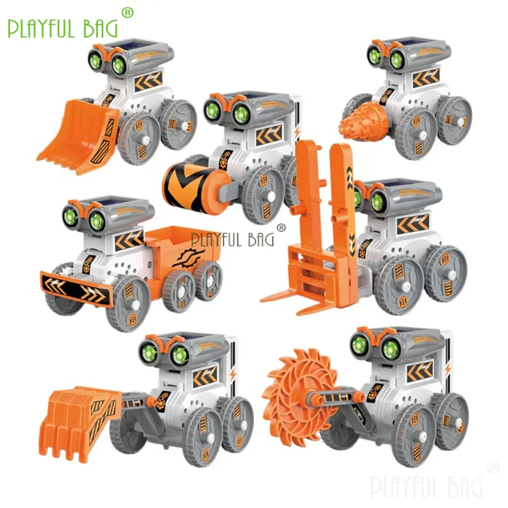 7 in 1 Solar Powered Robots Toy DIY Electric Drive Creative Science Solar Powered STEM Building Sets Funny Kids Gift VG236