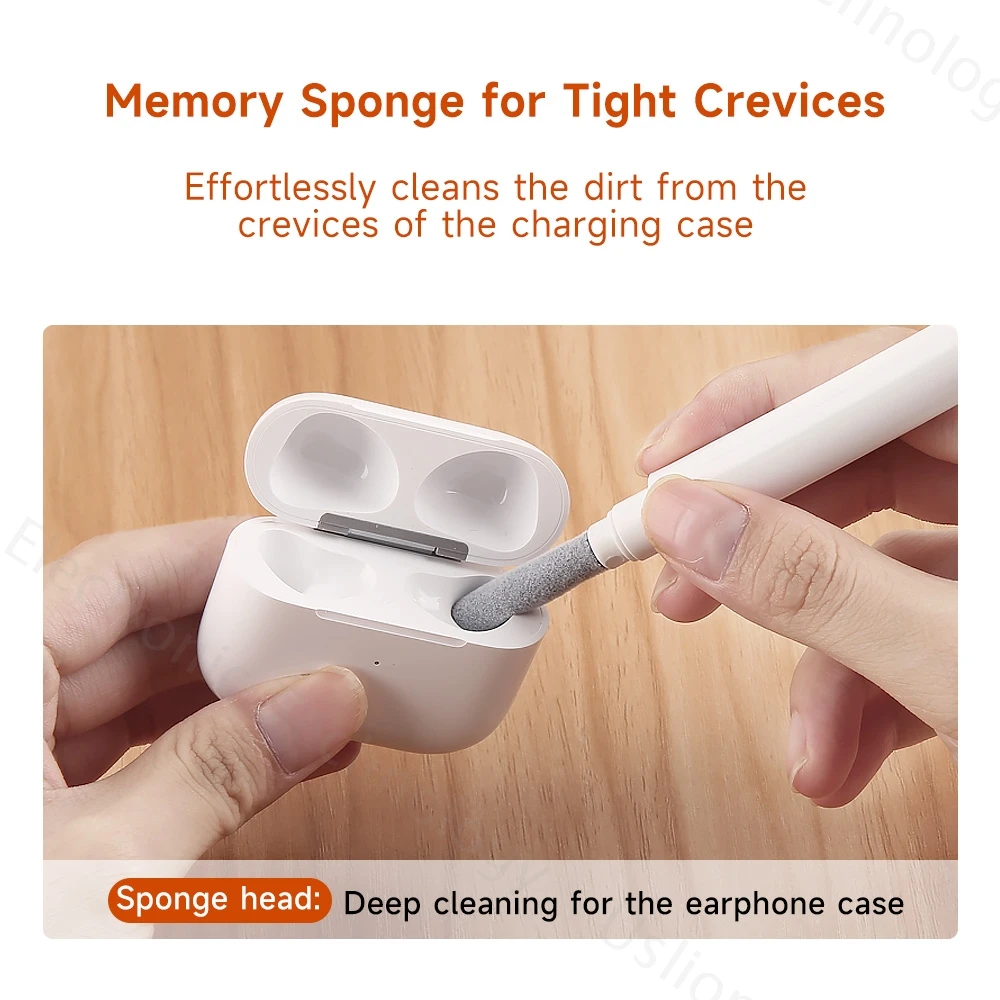 Earphones Cleaning Kit for Airpods Pro 2 2023 Wireless Bluetooh Earbuds Case Cleaner for Airpods 3 2 1 Lenovo Earbuds Clean Pen