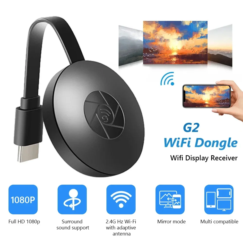 G2 TV Stick สําหรับ MiraScreen อะแดปเตอร์ 1080P TV Dongle HDMI กระจกหน้าจอสําหรับ Android IOS Google กระจกหน้าจอ