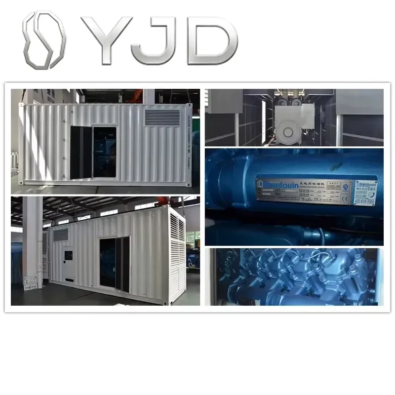 YJD 12M33D1210E200 Prime Power 1mw Generator Motor diesel Generator Set 1.25mva 1250kva 20HQ Container diesel Generator