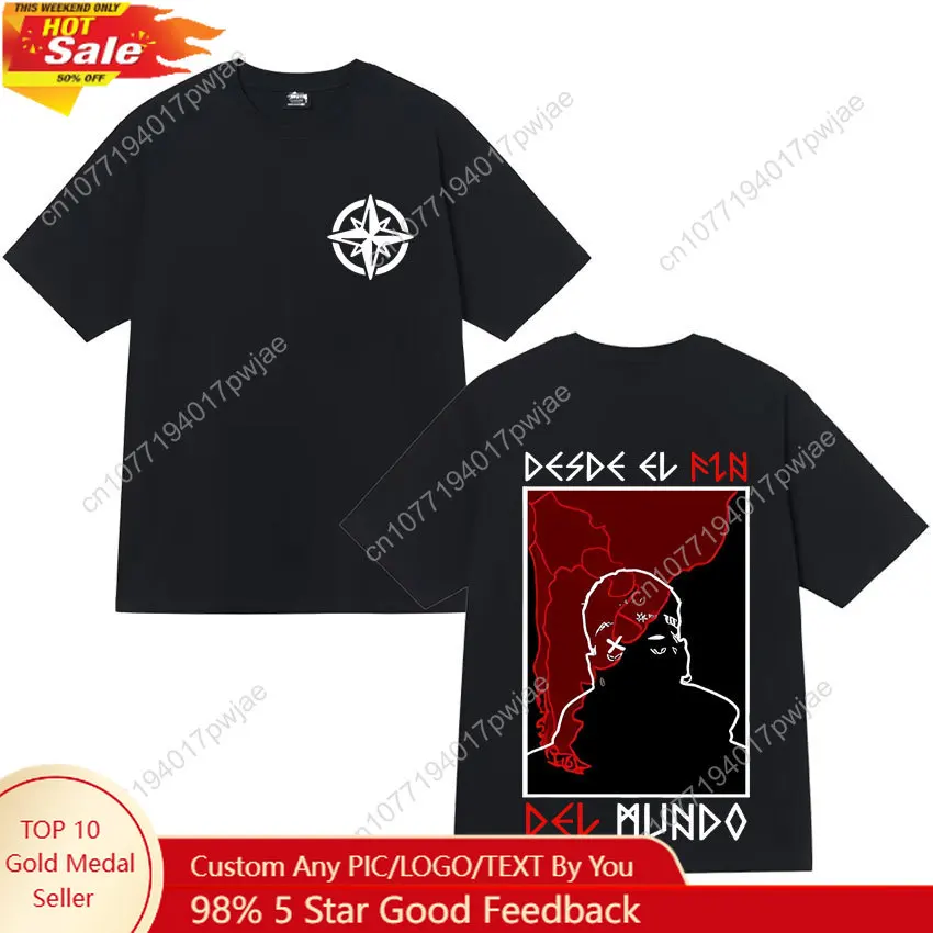 

Rapper Duki Desde El Fin Del Mundo Album High Quality T-shirt Mens Clothing Cotton Aesthetic Oversized T-shirts Hip Hop Tshirts