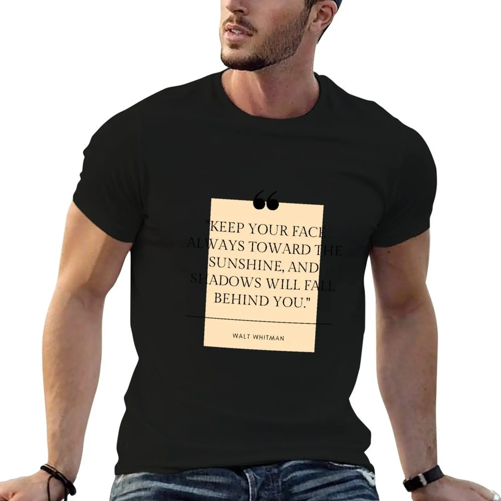 Walt Whitman Quote T-Shirt Casual Breathable Short Sleeve Top