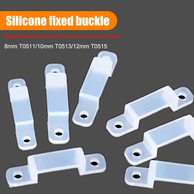 LED Neon Strip Fixed Clips High Quality Aluminium/Plastic/Silicone Buckle Accessories Connector Soft Silica Gel Tube Holder