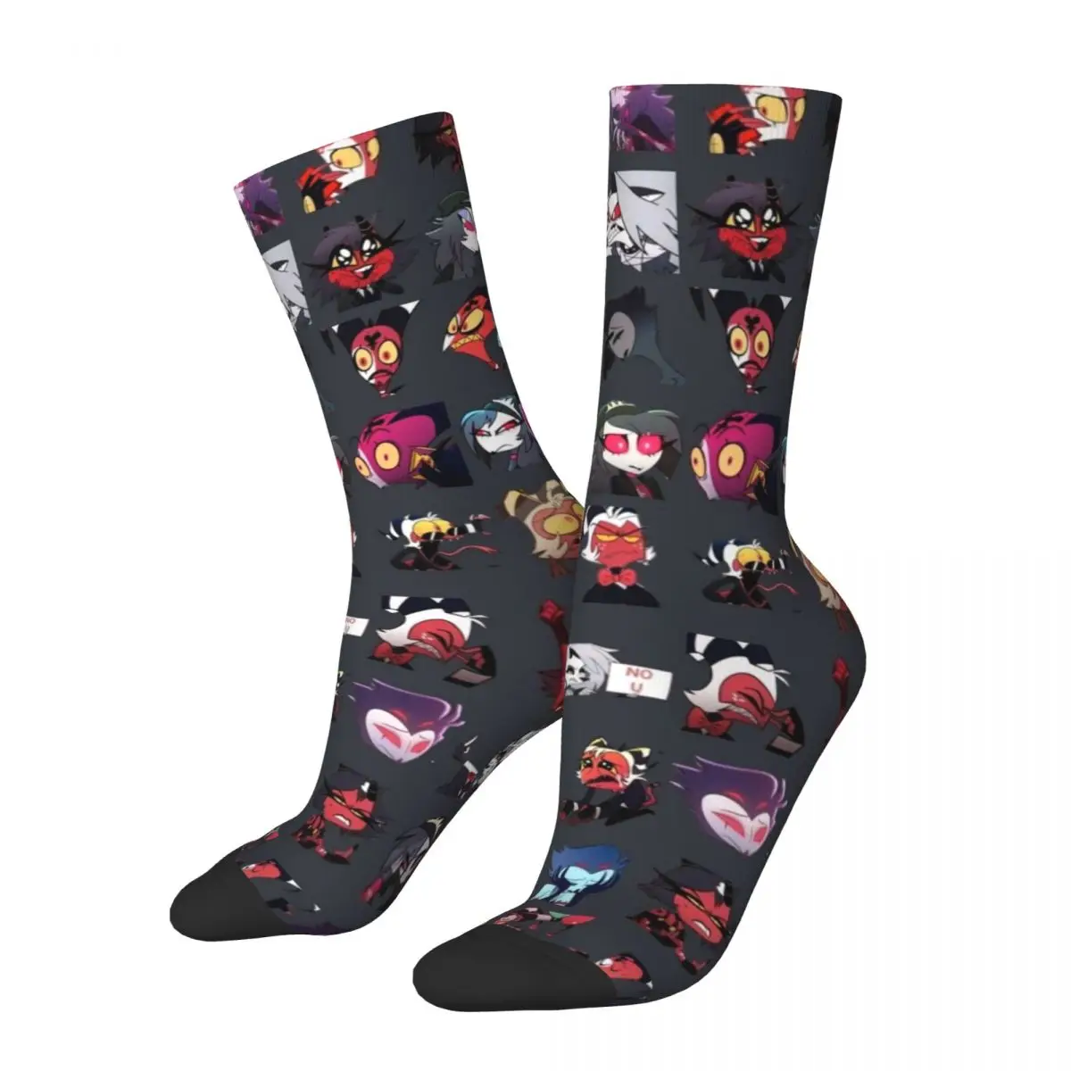 Winter Warm Harajuku Women Men Helluva Boss Cartoon Socks Millie Blitze Moxxie Loona Breathable Sports Socks