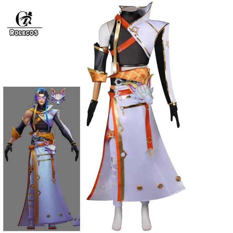 ROLECOS LOL Yone Cosplay Costume Game Prestige Heartsteel Yone Men Uniform Halloween Role Play Outfit Fullset Male Suit