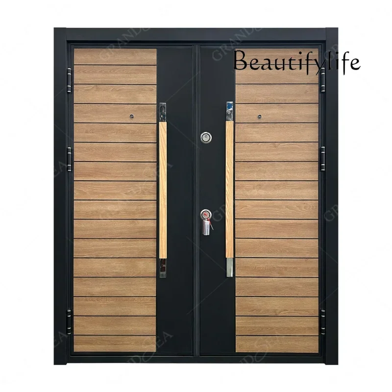dY BJ Custom.Luxury Steel Security Door Antithieft Armored Steel Main Entrance Door Decoración Hogar