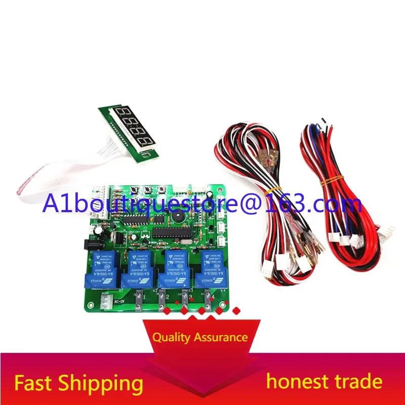 4-Way coin-operated countdown time control board, timing board, can control 1 to 4 devices individually