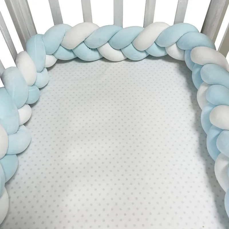 Babybedje Protector Bed Gevlochten Knoop Kussen voor Baby Kids 3 Aanden Peuter Babybed Bumpers In De Wieg Pasgeboren 1 M/2 M/3 M/4 M