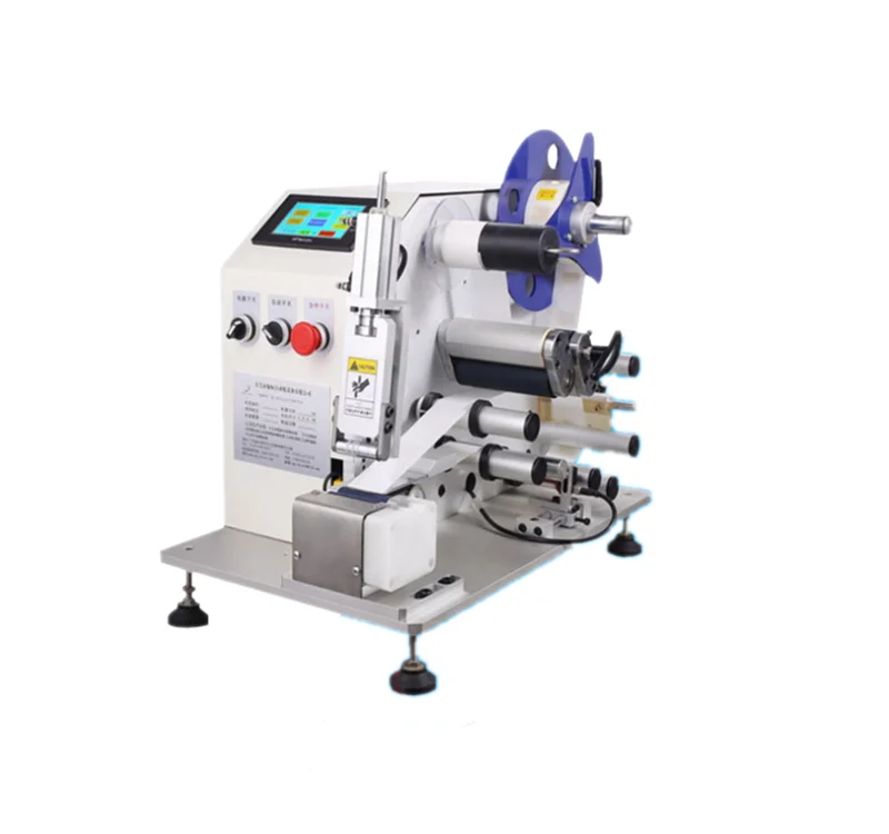 High speed semi Automatic tube power cable usb wire labeling machine sleeve labeling machine tube labeler for tubes