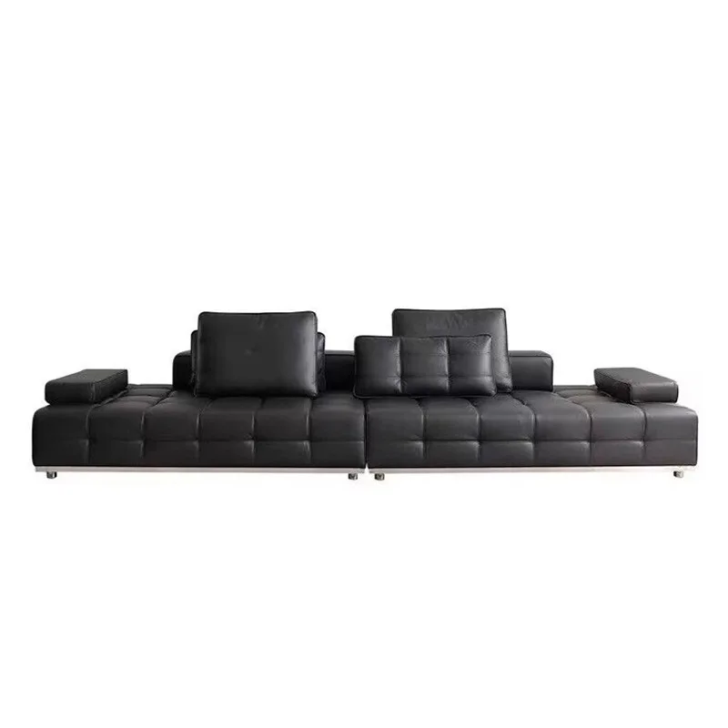 

Medieval Lawrence sofa straight row leather Italian light luxury designer villa large flat floor large apartment