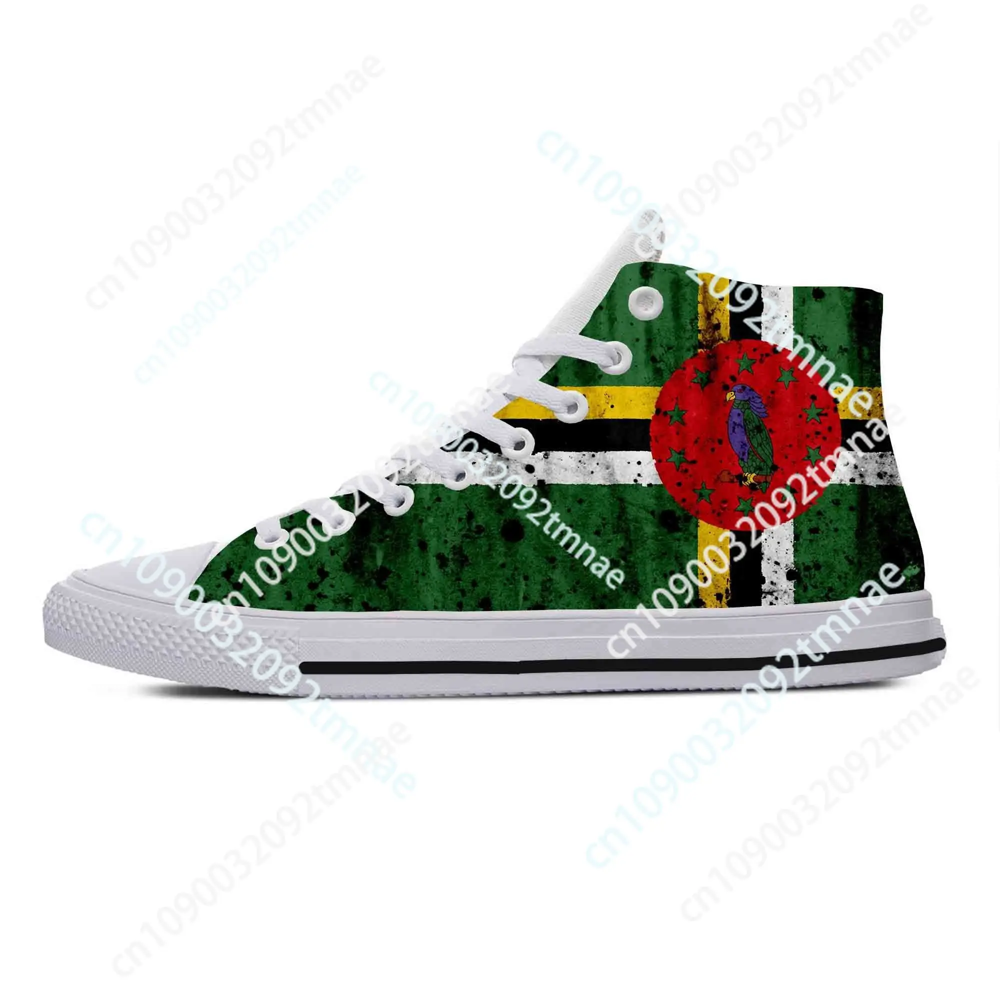 Dominica Dominican Flag Patriotic Pride Fashion Casual Cloth Shoes High Top Comfortable Breathable Custom Men Women Sneakers