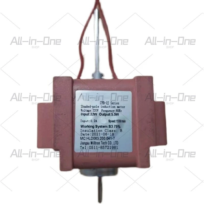 Suitable for Refrigeration Fan Input 22W Output 5W1550RPM 220V Freezer Fan ZYD-2J Series Shaded-Pole Motor