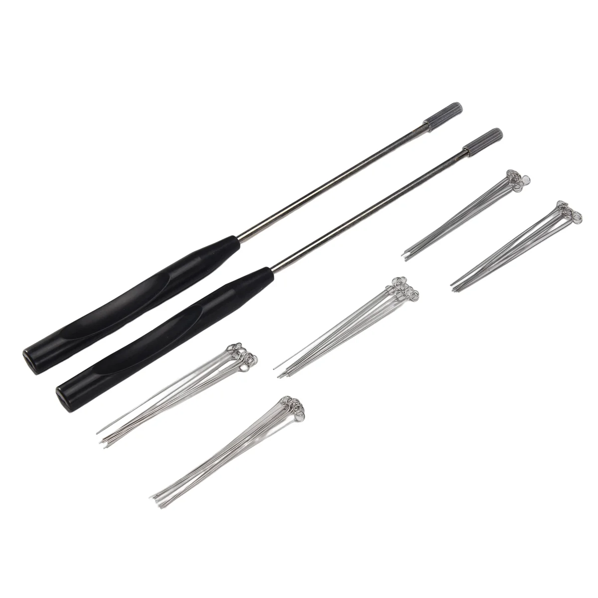 2 pezzi riutilizzabili inoculanti Loop Holders con 50 pezzi 10UL nicromo Needle Tips anello di inoculazione per laboratorio