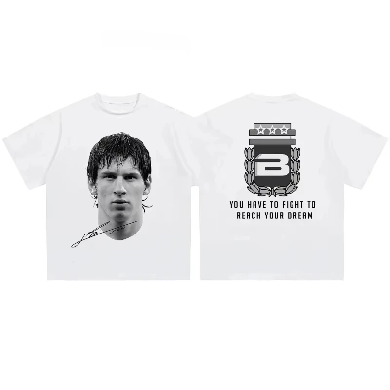 2026 Cristiano Ronaldo, Neymar, Lionel Messi - Luxury Portrait Print T-Shirt for Men, Outdoor Leisure and Sports T-Shirt