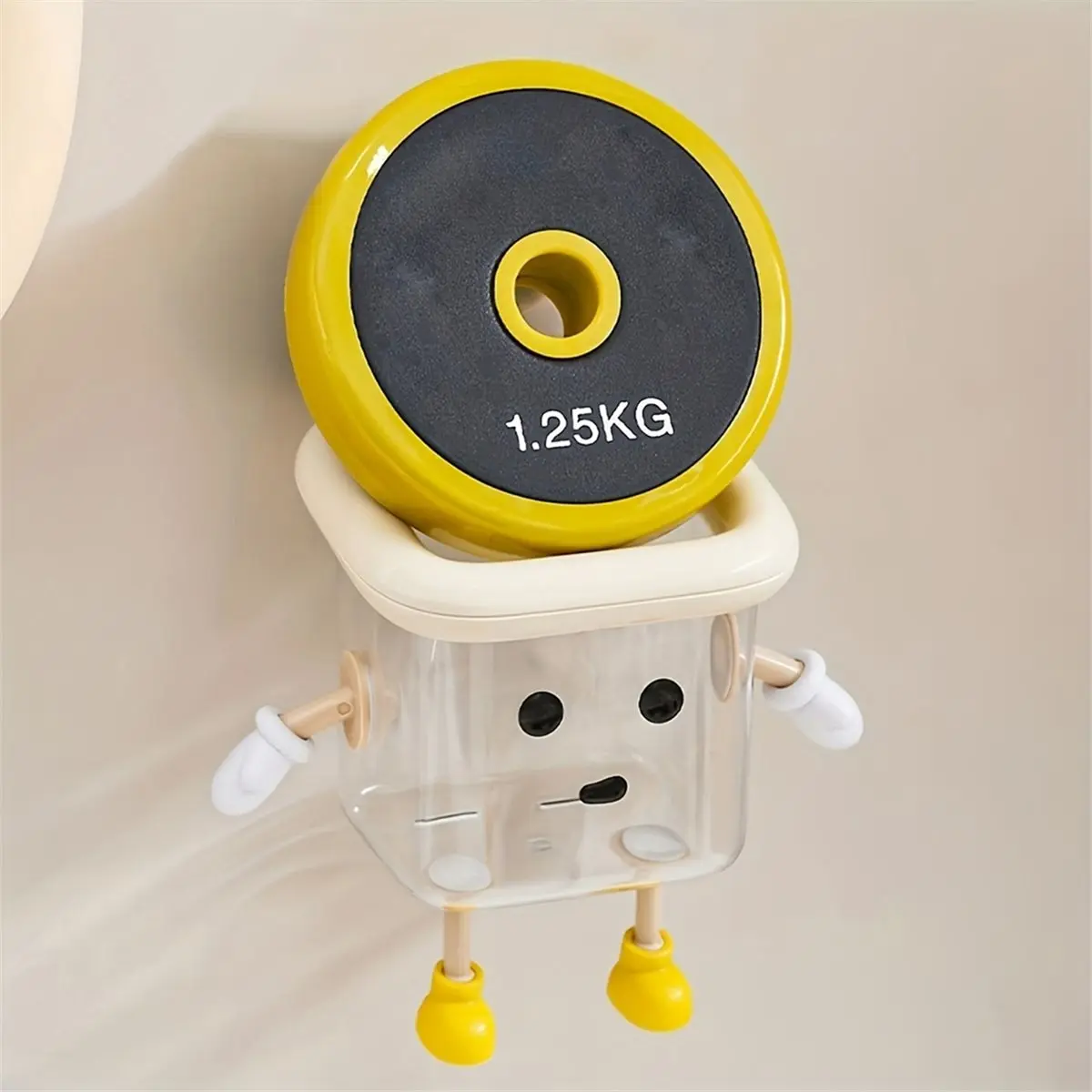 Cartoon Toothbrush Holder,No-Drill Suction Cup Wall-Mounted Storage Box,Cute Home Decor Plastic Washbasin Accessory