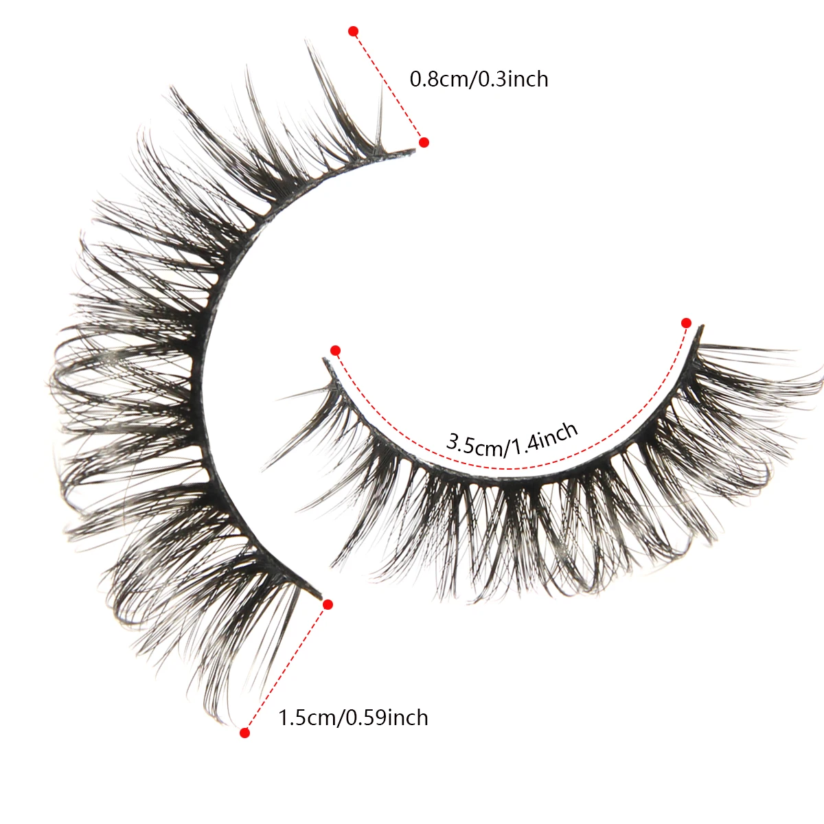 new 3D Lashes Bulk Faux with Custom Natural 901/902  5 Pairs Wispy Strips Lashes Self -sticking at home DIY conveniently