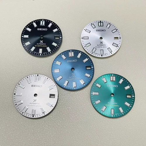 Imagen 2 del producto 28,5mm NH35 Dial NH36 dial S logo Sunray 62MAS Prospex Green Mod Fit NH35/NH36 piezas de repuesto modificadas para piezas de mods seiko