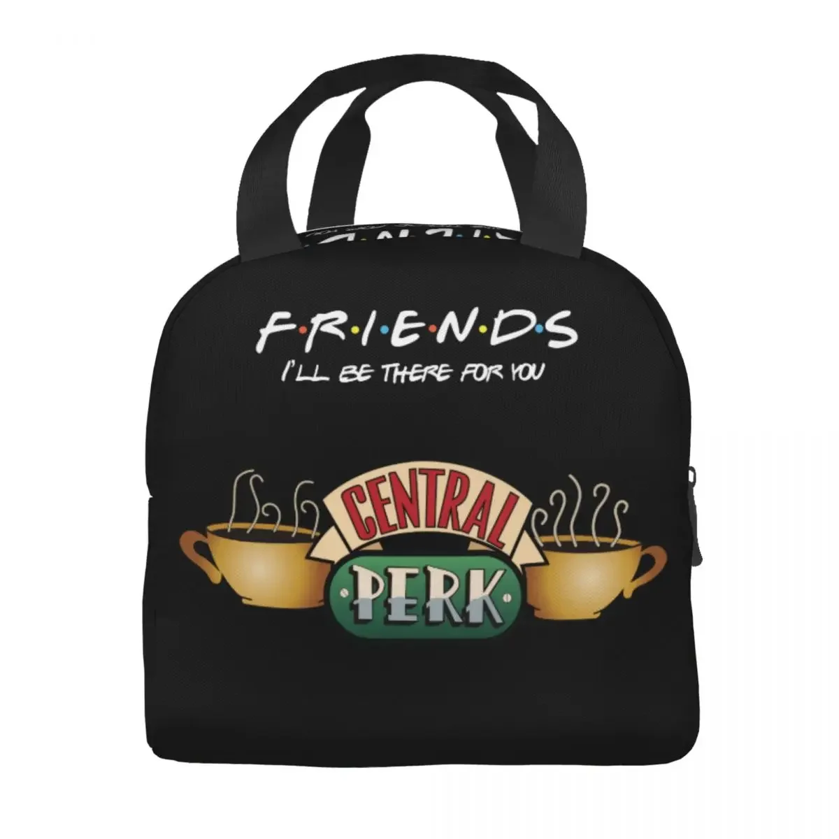 Central Perk Friends-Bolsa de almuerzo aislada para mujer, bolso enfriador térmico a prueba de fugas para espectáculo de televisión, oficina, Picnic, viaje