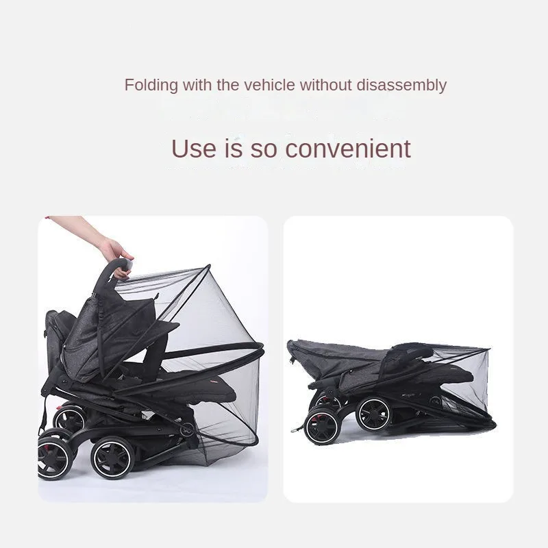 Summer Baby Stroller Mosquito Net Full-cover Universal Encrypted Portable Installation-free Foldable Stroller Mosquito Net