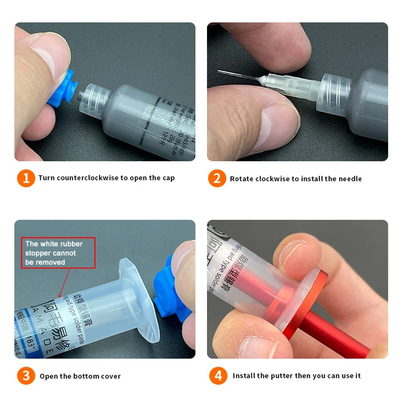 AMAOE M15 M14 Syringe Soldering Flux Tin Paste 138℃ 183℃ Melting  Paste for Mobile Phone PCB Repair Tool Point Solder