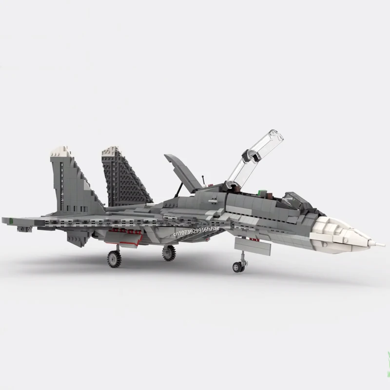 1875PCS WW2 Military MOC 1:35 scale Russia Sukhoi SU-30 SM jet fighter Model creative ideas high-tech Toy aircraft Plane Blocks