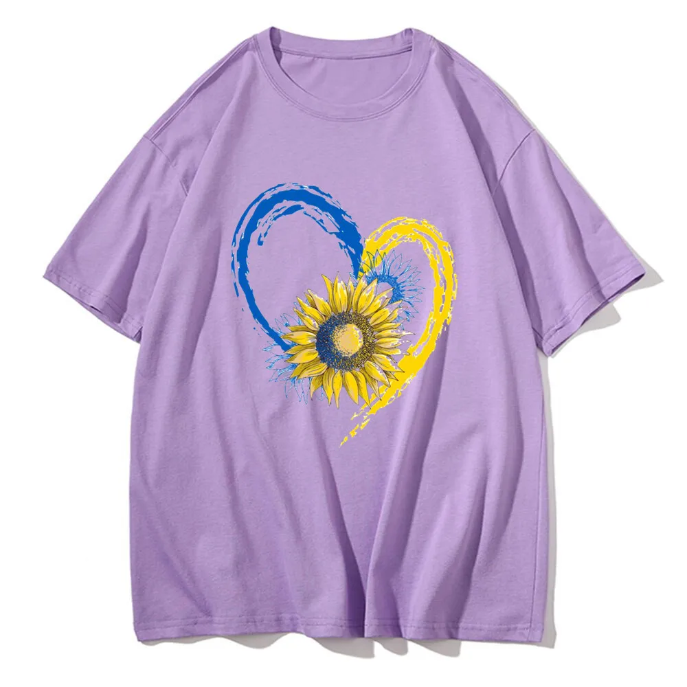 Ukraine Sunflower Lovers Ukraine Print Women Graphic T Shirt Summer Vintage Ukrainian Y2k Top Casual Oversized T Shirt