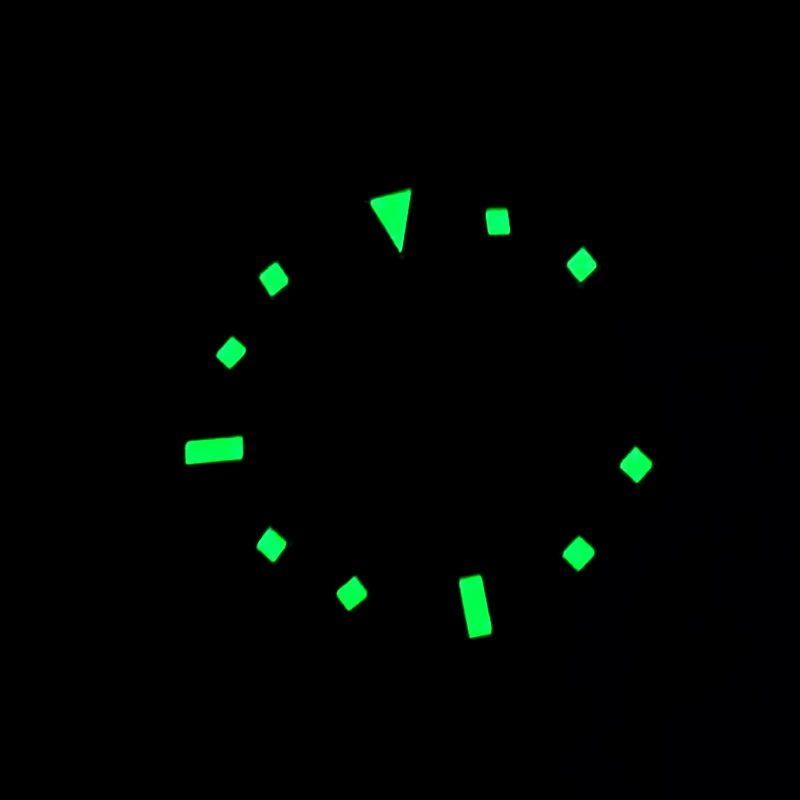 Watch Dial Hour Indices Markers Green Luminous For Pelagos FXD GMT SKX007 SKX009 Men\'s Watch Dial Parts Aftermarket Replacements