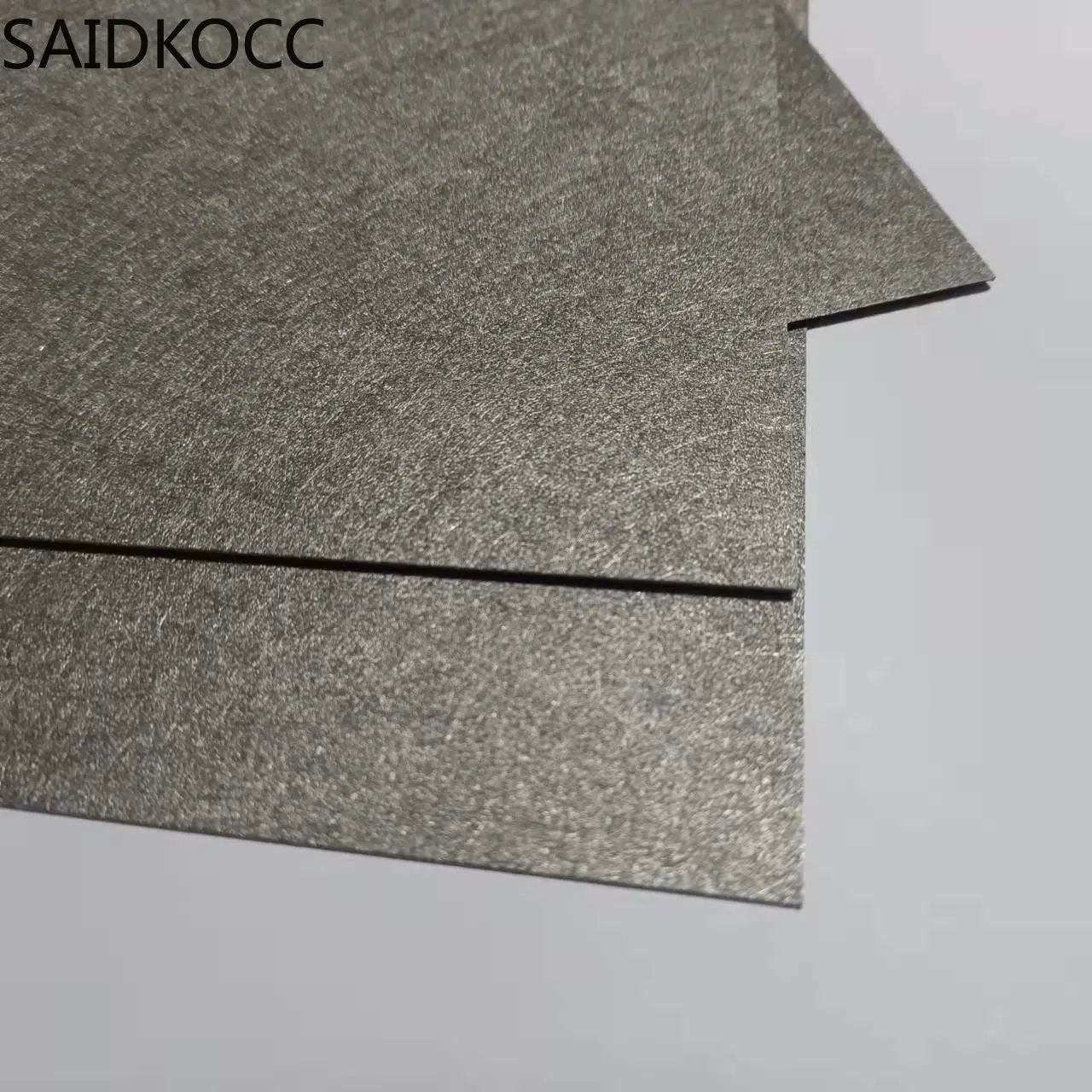 SAIDKOCC Customizable Thickness Size Porosity Ti Fiber Felt Titanium Sintered Metal Fiber Felt for Fuel Cell Research