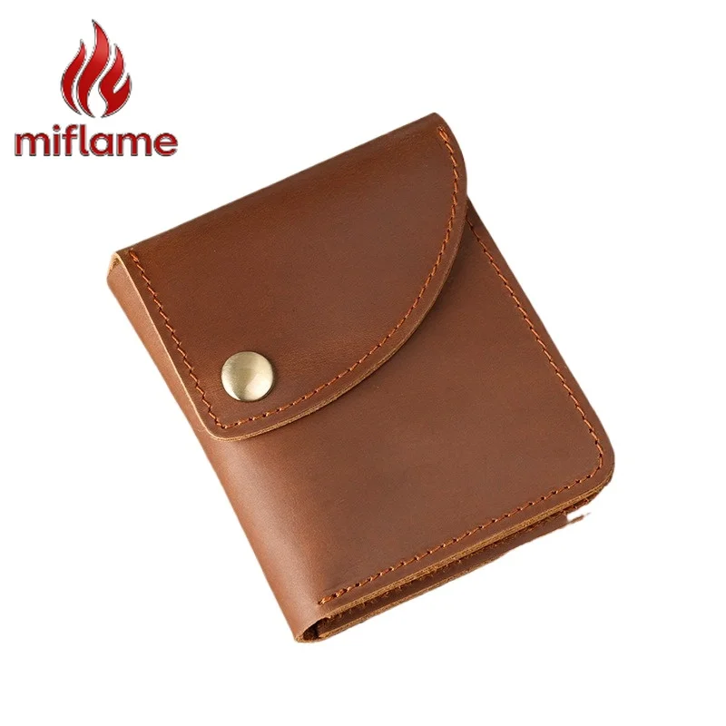 

Genuine Top Layer Leather Men's Wallet with Buckle Closure Large Capacity Accordion Multi-card Holder Driver's License