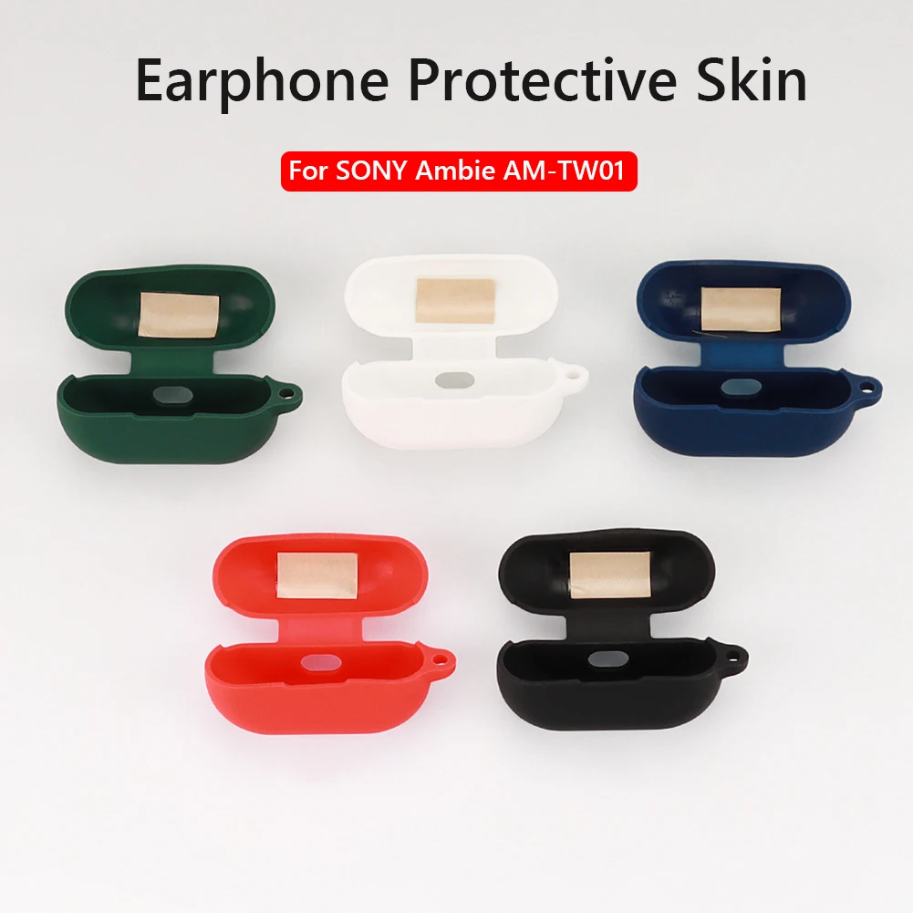 Silicone capa protetora para sony ambie AM-TW01 fone de ouvido capa protetora caixa de carregamento capa para sony ambie silicone caso escudo