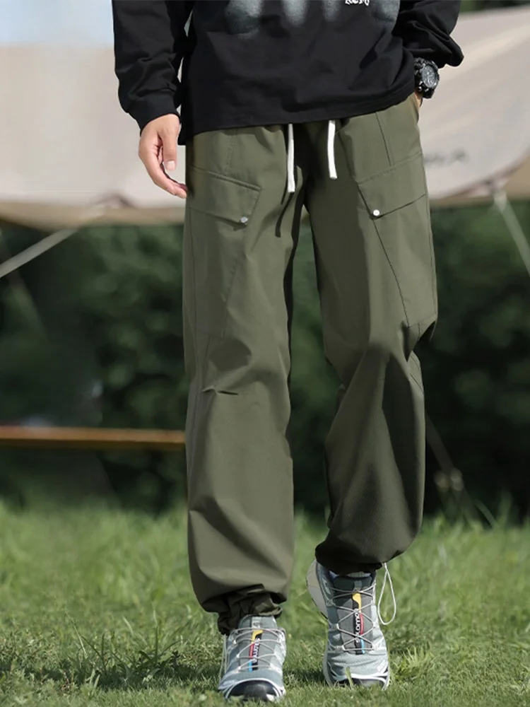 

Мужские повседневные брюки PaulFrank свободного прямого кроя в стиле милитари, весна-осень, удобные, дышащие, молодежные