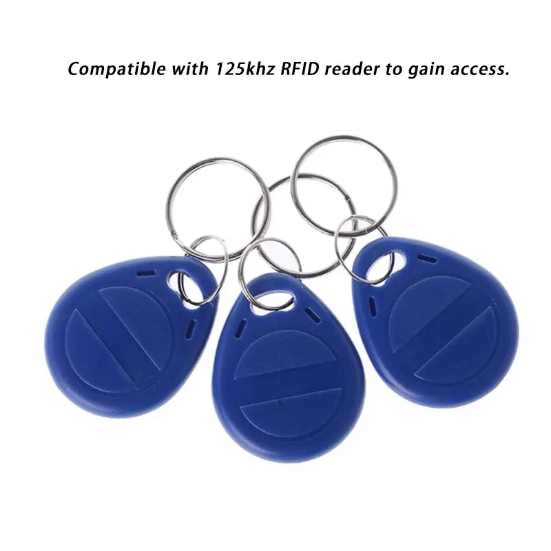 10pcs/20pcs 125KHz T5577 Keyfobs Rewritable Duplicate Tag 5200 Proximity Copy Access Card ID Token Ring RFID Cloner Keychain