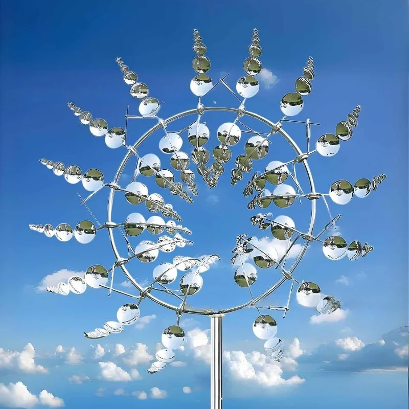 

2025 New Unique Magical Metal Windmill Outdoor Wind Spinners Wind Collectors Courtyard Patio Garden Decoration Outdoor Indoor