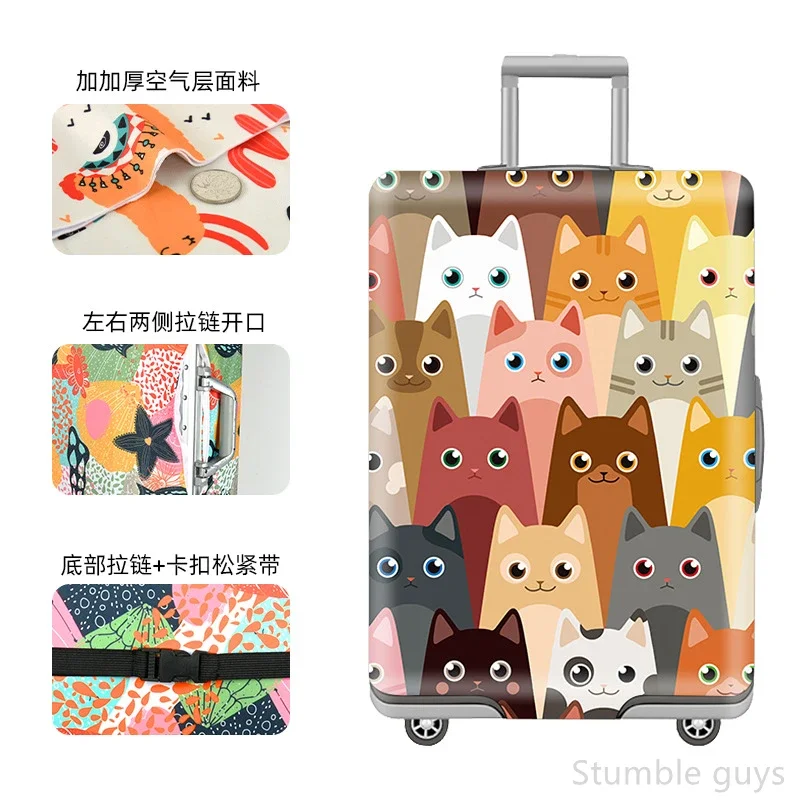 

Elastic Wear-Resistant Luggage Cover Protective Dustproof Washable Suitcase Cover Practical Travel Accessory Road Trips